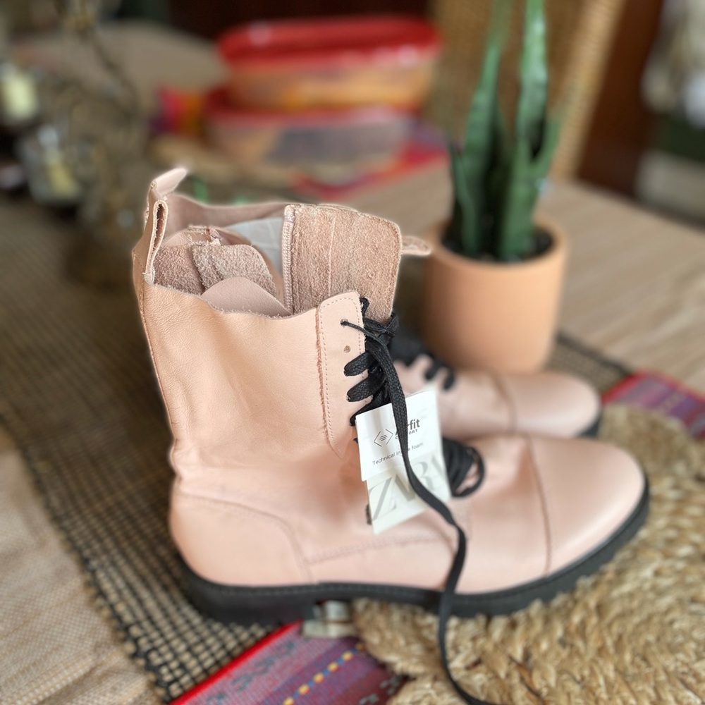 Authentic Zara very light punk Boot “Very Brand New